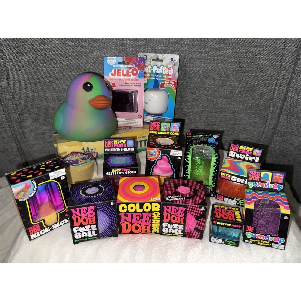 Schylling‎ NeeDoh Lot of 10 & 5 Other Squish. All Brand New. Authentic NeeDoh